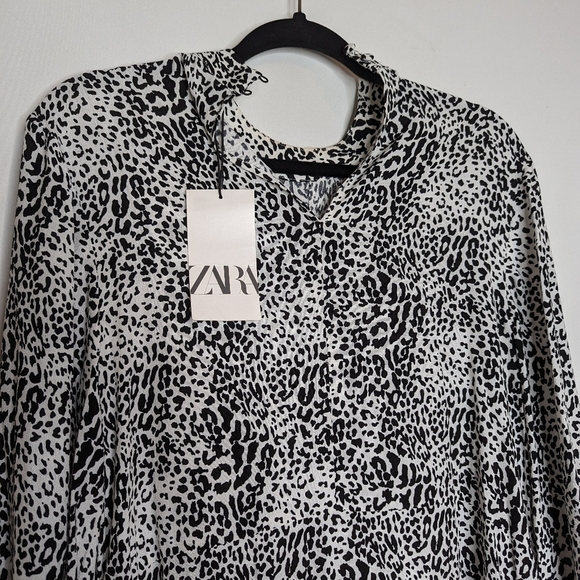 Zara Leopard Print Boho Dress - Picture 4 of 11